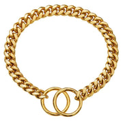 Gold Link Chain Collar for Dogs